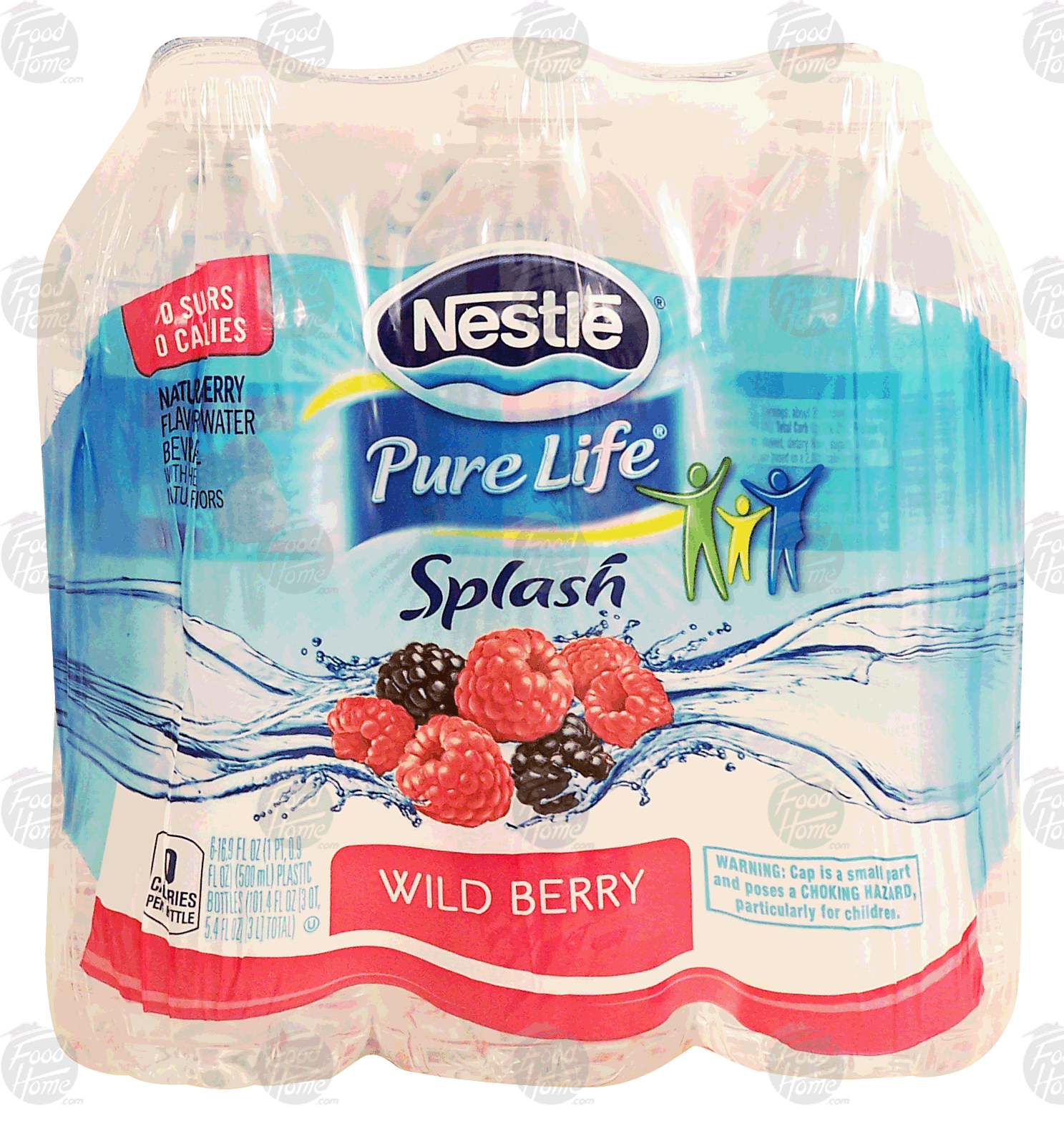 Nestle Pure Life splash; wild berry, natural berry flavored water, 6-16.9 fl oz bottles Full-Size Picture